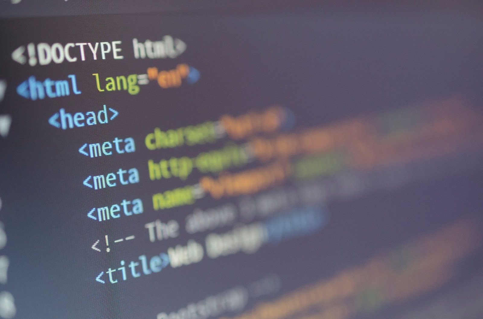 Code HTML dans un éditeur de code