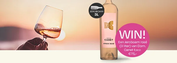 Winactie Jeroboam rosé (3L) van Domaine Canet t.w.v. €75,-